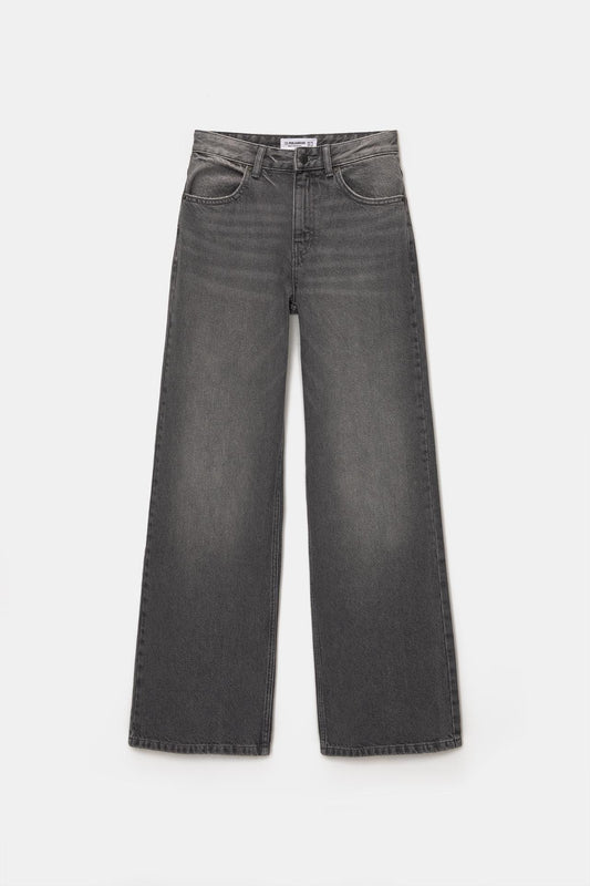 04 PB Highwaist wide leg jeans grey