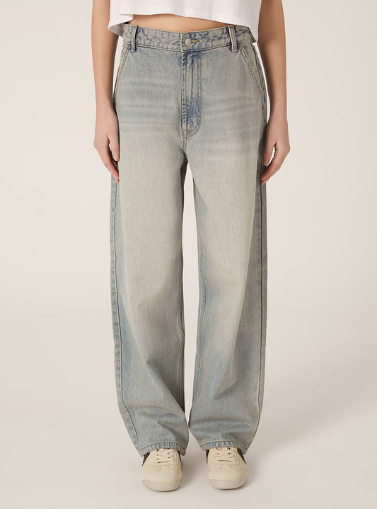 005 BK Unisex Highwaist Skater fit jeans light blue