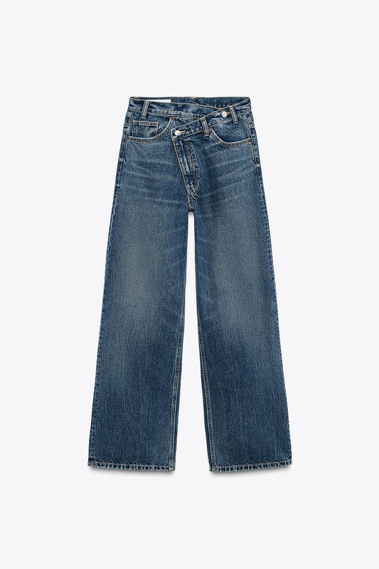 001 ZR crossover wide leg jeans