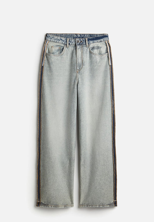 001 Mh unisex new Highwaist baggy wide jeans