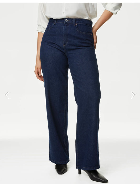 SM Navy blue  Highwaist wide leg Jeans