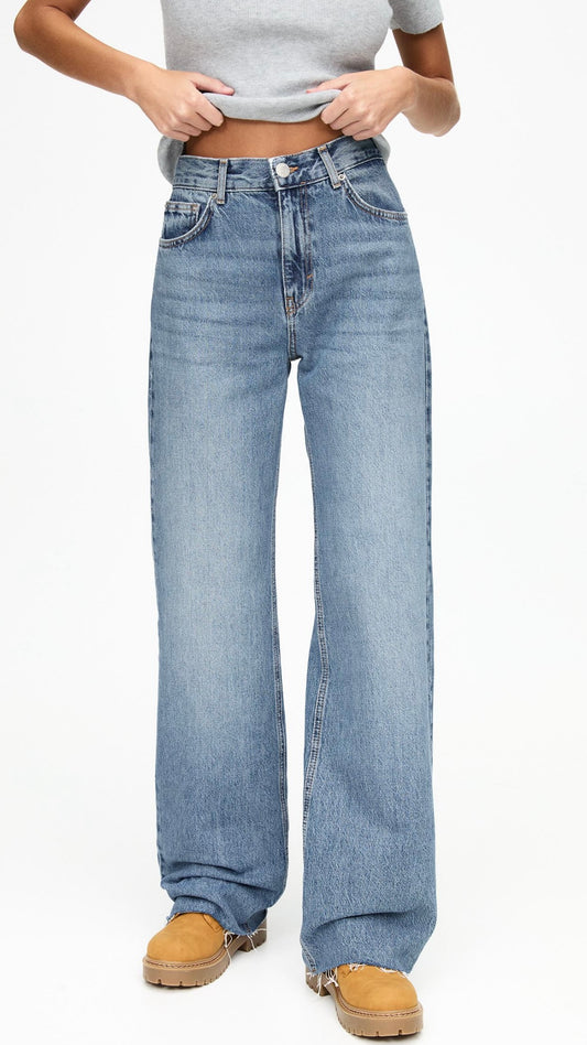 PB Highwaist straight fit Jeans midblue