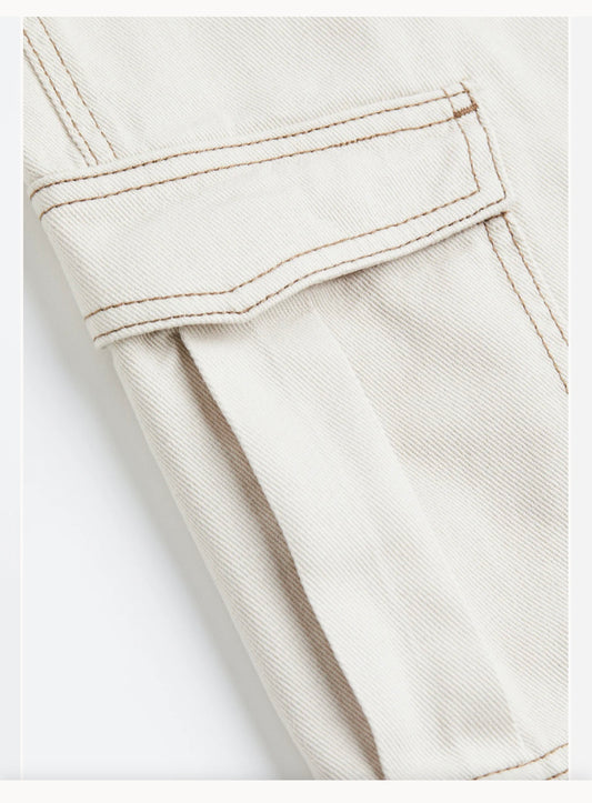 MH Highwaist Twill cargo pant 6 pocket