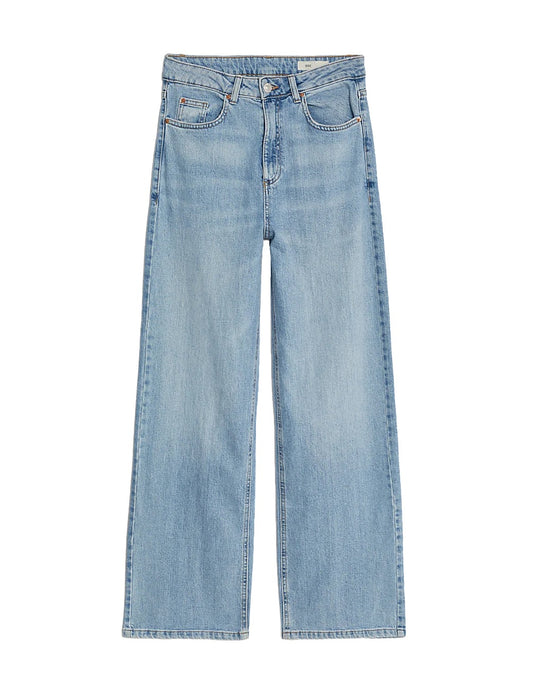 SM Medium blue Highwaist Wide leg denim