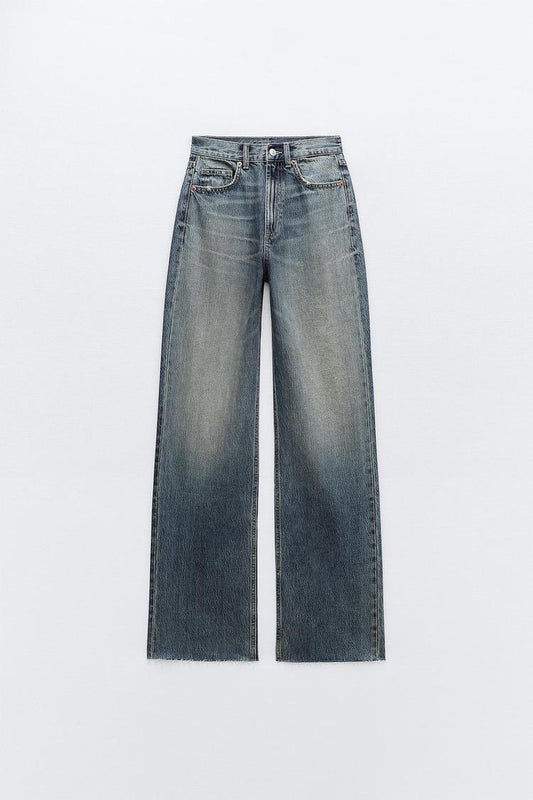 03 ZR High rise straight fit jeans Tint blue