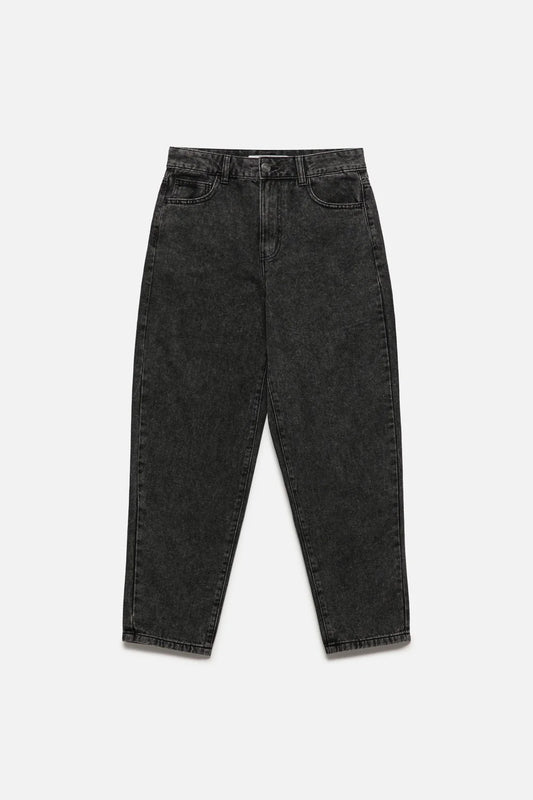 Charcoal black mom fit jeans