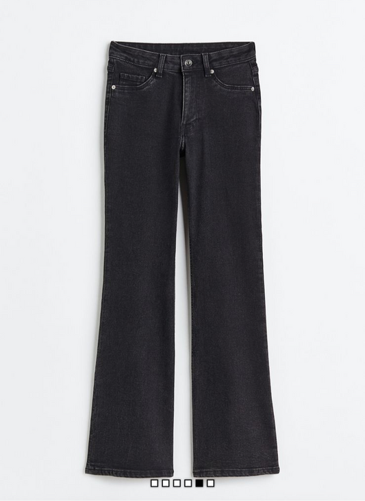 MH charcol black flared jeans