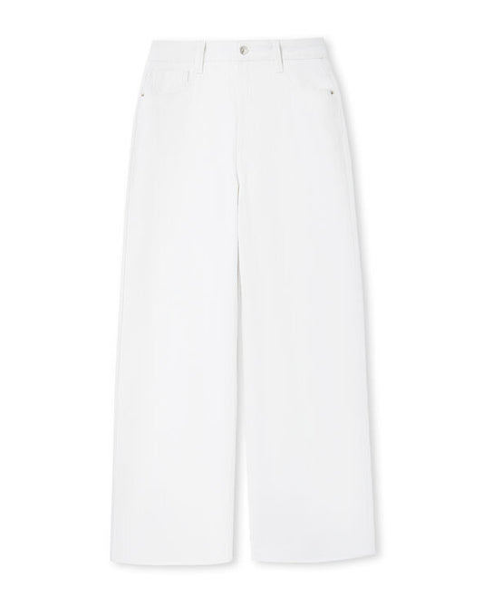 Denim Highwaist wide leg jeans white pk