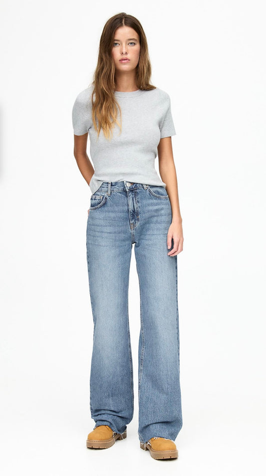 PB Highwaist straight fit Jeans midblue