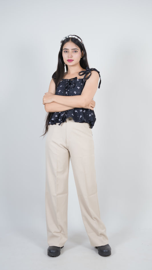 Imp Highwaist Korean loose straight trouser