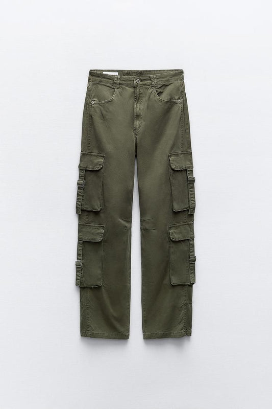 ZR multipocket cotton cargo green