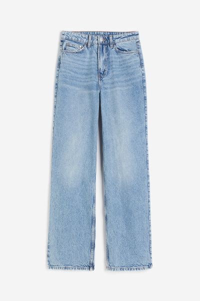 MH Midblue Highwaist straight fit Jeans