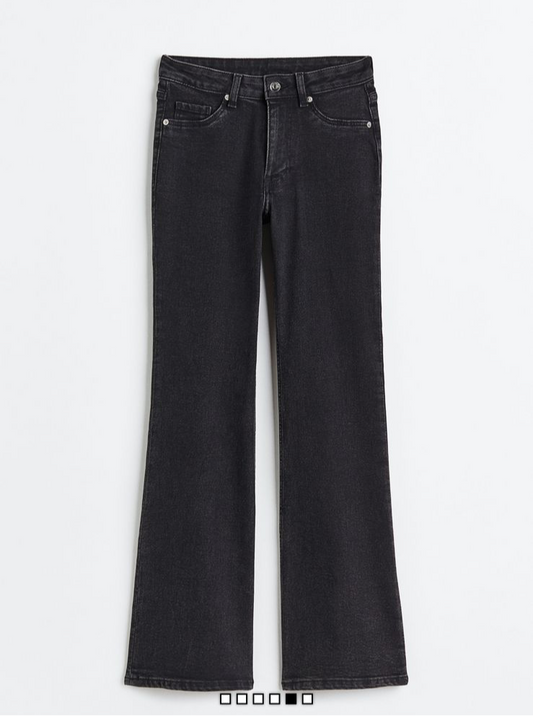 MH charcol black flared jeans