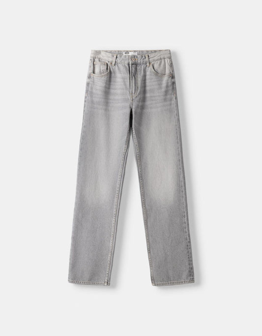 BK Premium Highwaist Straight fit Jeans Grey