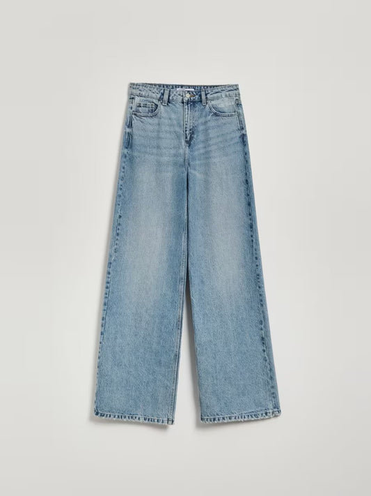 2025 HS Medium blue wide leg Jeans