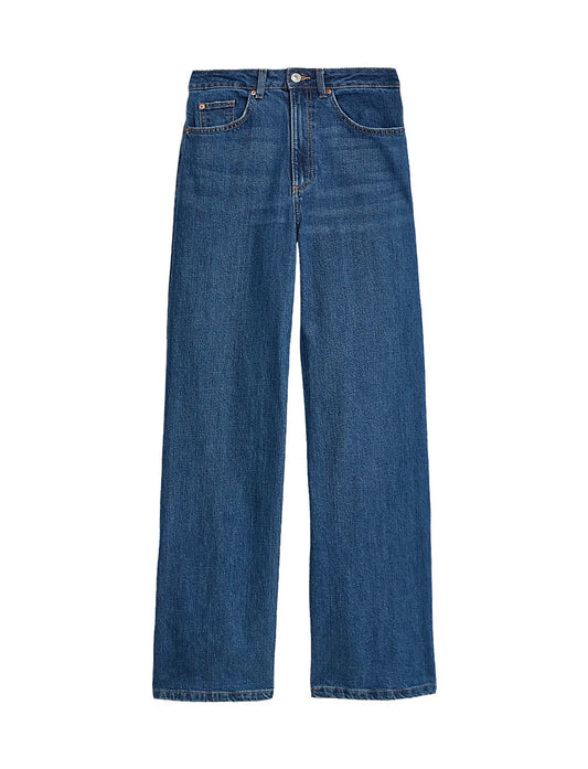 SM Highwaist denim blue wide leg jeans