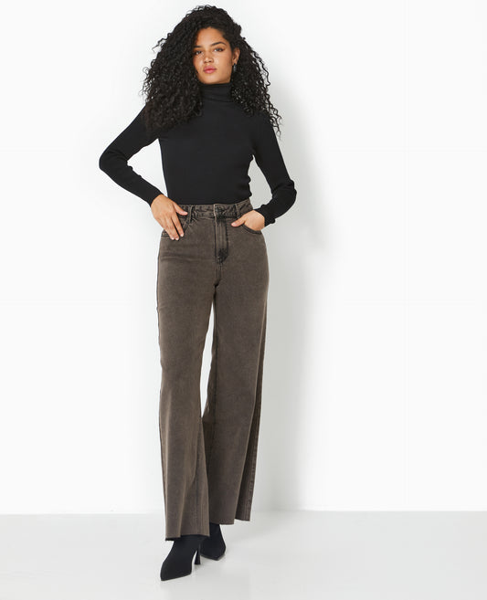 Denim pmk Highwaist wide leg jeans brown