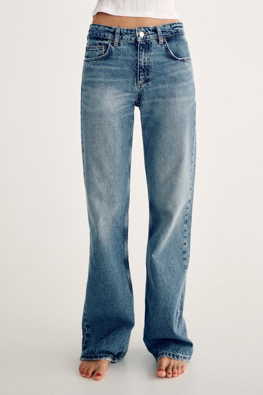 ZR high rise wide leg Jeans denim blue