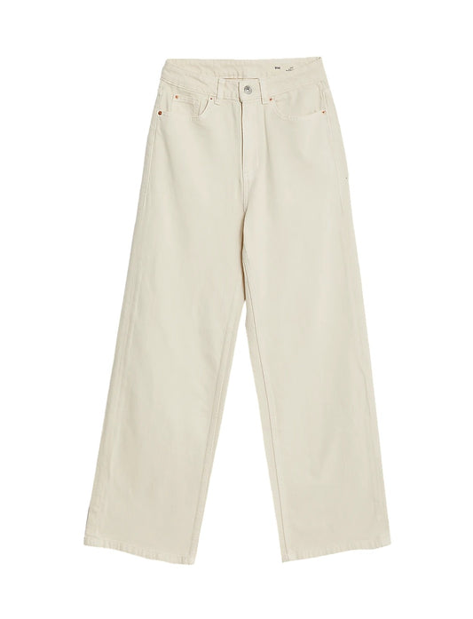 SM Highwaist Beige wide leg Jeans