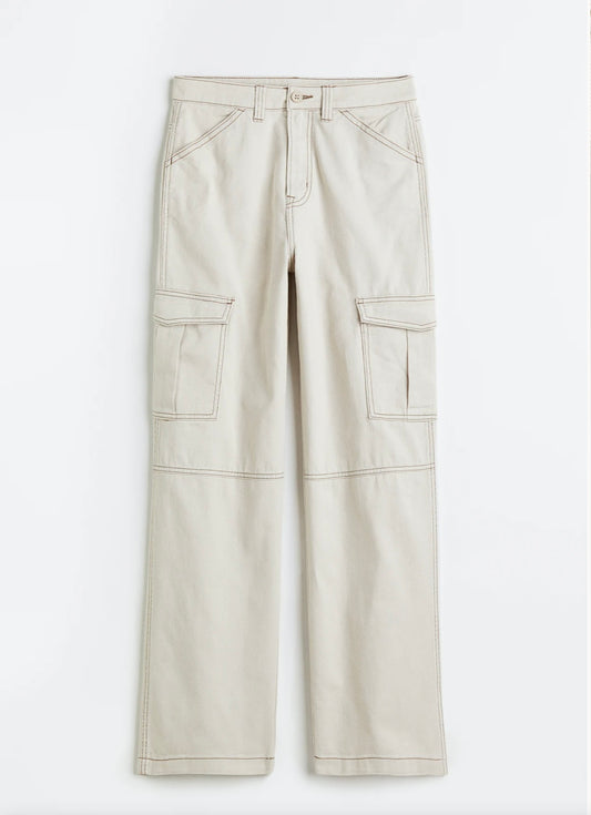 MH Highwaist Twill cargo pant 6 pocket